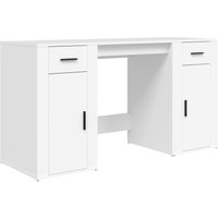 Computertisch,Schreibtisch mit Stauraum Weiß Holzwerkstoff vidaXL von BONNEVIE