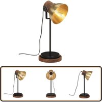 Vidaxl - Schreibtischlampe 25 w Antik-Messing 17x17x50 cm E27 - Tischleuchte - Industrielampen - Vintage Schreibtischlampe - Mango Holzmöbel von VIDAXL