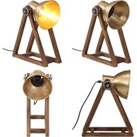 Vidaxl - Schreibtischlampe 25 w Antik-Messing 30x17x40 cm E27 - Tischleuchte - Industrielampen - Vintage Schreibtischlampe - Mango Holzmöbel von VIDAXL