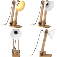 Vidaxl - Schreibtischlampe 25 w Weiß 23x13x52 cm E27 - Tischleuchte - Industrielampen - Wohnraumleuchten - Schreibtischlampe - Mango Holzmöbel - Home von VIDAXL