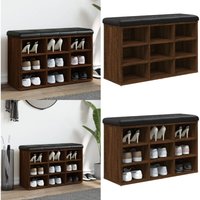 Vidaxl - Schuhbank Braun Eichen-Optik 82x32x50 cm Holzwerkstoff von VIDAXL