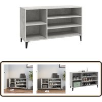 Vidaxl - Schuhregal Betongrau 102x36x60 cm Holzwerkstoff - Schuhschrank - Schuhregal - Garderobe - Aufbewahrungssystem - Flurmöbel von VIDAXL