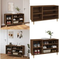 Vidaxl - Schuhregal Braun Eichen-Optik 102x36x60 cm Holzwerkstoff - Schuhschrank - Schuhregal - Garderobe - Flurmöbel - Holzwerkstoff - Home & Living von VIDAXL