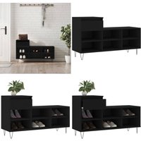 Vidaxl - Schuhregal Schwarz 102x36x60 cm Holzwerkstoff - Schuhschrank - Schrank - Garderobe - Aufbewahrung - Organisation - Home & Living von VIDAXL