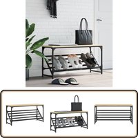 Vidaxl - Schuhregal Sonoma-Eiche 90x30x45 cm Holzwerkstoff - Schuhschrank - Schuhregal - Garderobe - Aufbewahrungssystem - Wohnraumorganisation von VIDAXL