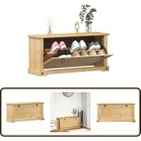 Vidaxl - Schuhschrank Corona 99x32x47 cm Massivholz Kiefer - Holz Schuhschrank - Schuhregal - Schuhauffahrt - Garderobe - Einbauschrank Vidaxl - Schuhschrank Corona 99x32x47 cm Massivholz Kiefer - Holz Schuhschrank - Schuhregal - Schuhauffahrt - Garderobe - Einbauschrank von VIDAXL
