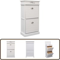 Vidaxl - Schuhschrank Weiß 50 x 28 x 98 cm Paulownia Holz - Schuhschrank - Flurmöbel - Schuhregal - Schuhorganisation - Garderobe Vidaxl - Schuhschrank Weiß 50 x 28 x 98 cm Paulownia Holz - Schuhschrank - Flurmöbel - Schuhregal - Schuhorganisation - Garderobe von VIDAXL