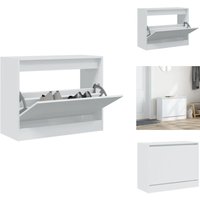 Vidaxl - Schuhschrank Weiß 80x34x63 cm Holzwerkstoff - Schuhschrank - Schrank Für Schuhe - Schuhregal - Garderobe - Einbauschrank Vidaxl - Schuhschrank Weiß 80x34x63 cm Holzwerkstoff - Schuhschrank - Schrank Für Schuhe - Schuhregal - Garderobe - Einbauschrank von VIDAXL