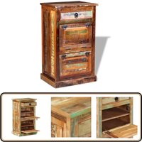 Vidaxl - Schuhschrank mit 4 Fächern und Schublade Altholz Massiv - Holzmöbel - Vintage Schuhschrank - Altholz Möbel - Schuhorganisation - Garderobe Vidaxl - Schuhschrank mit 4 Fächern und Schublade Altholz Massiv - Holzmöbel - Vintage Schuhschrank - Altholz Möbel - Schuhorganisation - Garderobe von VIDAXL