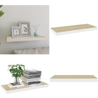 Schweberegal Eichen-Optik und Weiß 60x23,5x3,8 cm mdf - Schweberegal - Wandregal - Regal - Wohnwandregal - Eichenschwarz - Home & Living Schweberegal Eichen-Optik und Weiß 60x23,5x3,8 cm mdf - Schweberegal - Wandregal - Regal - Wohnwandregal - Eichenschwarz - Home & Living von VIDAXL