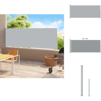 Seitenmarkise Ausziehbar 180x500 cm Grau - Terrassenüberdachung - Markise - Gartensonnenblende - Sonnenschutz Für Terrasse - Balkonabdeckung Seitenmarkise Ausziehbar 180x500 cm Grau - Terrassenüberdachung - Markise - Gartensonnenblende - Sonnenschutz Für Terrasse - Balkonabdeckung von VIDAXL