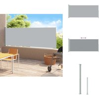 Seitenmarkise Ausziehbar 180x500 cm Grau - Terrassenüberdachung - Markise - Gartensonnenblende - Sonnenschutz Für Terrasse - Balkonabdeckung von VIDAXL