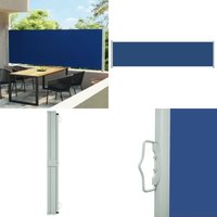 Vidaxl - Seitenmarkise Ausziehbar 600x160 cm Blau - Terrassenüberdachung - Sichtschutzmarkise - Gartensonnecke - Markise Blau - Ausziehbare Markise von VIDAXL