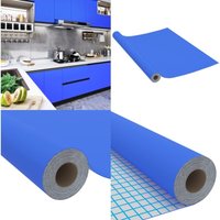 Vidaxl - Selbstklebende Möbelfolie Hochglanz-Blau 500x90 cm pvc - Möbelfolie - Möbelfolien - Home & Living - Blau von VIDAXL