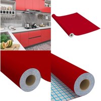 Vidaxl - Selbstklebende Möbelfolie Rot 500 x 90 cm pvc - Möbelfolie - Möbelfolien - Home & Living - Rot von VIDAXL