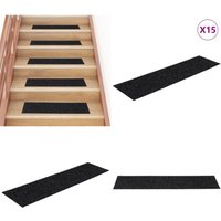 Vidaxl - Selbstklebende Treppenmatten 15 Stk. Rechteckig 76x20cm Schwarz - Stufenmatten - Treppenmatten - Treppenschutz - Anti-Rutschmatte Vidaxl - Selbstklebende Treppenmatten 15 Stk. Rechteckig 76x20cm Schwarz - Stufenmatten - Treppenmatten - Treppenschutz - Anti-Rutschmatte von VIDAXL