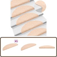 Selbstklebende Treppenmatten 5 Stk. Braun 56x17x3 cm Nadelvlies - Stufenmatte - Treppenmatte - Treppenschutz - Rutschfeste Matte - Nadelvliesmatte von VIDAXL