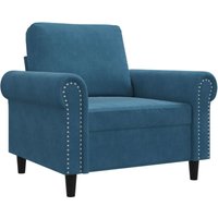 Sessel Blau 60 cm Samt Vidaxl von VIDAXL