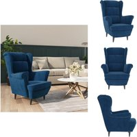 Vidaxl - Sessel Blau Samt - Samtsessel - Blau - Esszimmerstuhl - Lesesessel - Gemütlicher Sessel Vidaxl - Sessel Blau Samt - Samtsessel - Blau - Esszimmerstuhl - Lesesessel - Gemütlicher Sessel von VIDAXL