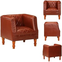Sessel Braun Echtes Ziegenleder - Ledersessel - Vintage Stil - Braun - Sessel - Lounge Chair Sessel Braun Echtes Ziegenleder - Ledersessel - Vintage Stil - Braun - Sessel - Lounge Chair von VIDAXL