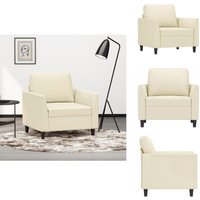 Vidaxl - Sessel Creme 60 cm Kunstleder - Sessel - Sofasessel - Sofastuhl - 1-Sitzer-Sofa Vidaxl - Sessel Creme 60 cm Kunstleder - Sessel - Sofasessel - Sofastuhl - 1-Sitzer-Sofa von VIDAXL