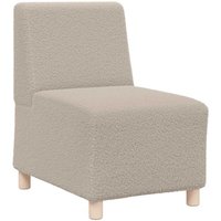 Vidaxl - Sofa-Stuhl ohne Armlehnen Hellgrau 55 cm Stoff in Lammwolloptik von VIDAXL