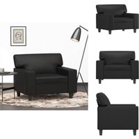 Vidaxl - Sessel Schwarz 60 cm Kunstleder - Schwarzes Sofa - Design-Sofa - Gemütlicher Sessel - Lounge Chair - Wohnzimmersofa Vidaxl - Sessel Schwarz 60 cm Kunstleder - Schwarzes Sofa - Design-Sofa - Gemütlicher Sessel - Lounge Chair - Wohnzimmersofa von VIDAXL
