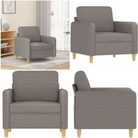 Sessel Taupe 60 cm Stoff - Esszimmerstuhl - Lounge Chair - Beistelltisch - Wohnzimmersofa - Gemütlicher Sessel - Home & Living von VIDAXL