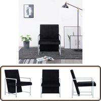 Sessel mit verchromten Füßen Schwarz Samt - Samtsessel - Wohnzimmersessel - Esszimmerstuhl - Designer Sessel - Schwarzer Sessel Sessel mit verchromten Füßen Schwarz Samt - Samtsessel - Wohnzimmersessel - Esszimmerstuhl - Designer Sessel - Schwarzer Sessel von VIDAXL