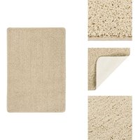 Vidaxl - Shaggy-Teppich Creme 160x230 cm Rutschfest - Shaggy Teppich - Wohnzimmer Teppich - Flur Teppich - Cremefarbener Teppich - pp Teppich von VIDAXL