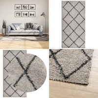 Shaggy-Teppich pamplona Hochflor Beige & Anthrazit 100x200 cm - Shaggy-Teppich - Hochflor - Wohnzimmerteppich - Flurmatte - Schlafzimmersteppich Shaggy-Teppich pamplona Hochflor Beige & Anthrazit 100x200 cm - Shaggy-Teppich - Hochflor - Wohnzimmerteppich - Flurmatte - Schlafzimmersteppich von VIDAXL