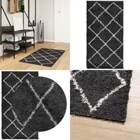 Vidaxl - Shaggy-Teppich pamplona Hochflor Modern Schwarz Creme 60x110 cm - Shaggy-Teppich - Hochflor-Teppich - Wohnzimmerteppich Vidaxl - Shaggy-Teppich pamplona Hochflor Modern Schwarz Creme 60x110 cm - Shaggy-Teppich - Hochflor-Teppich - Wohnzimmerteppich von VIDAXL