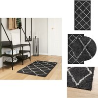 Vidaxl - Shaggy-Teppich pamplona Hochflor Modern Schwarz Creme 60x110 cm - Shaggy-Teppich - Hochflor-Teppich - Wohnzimmerteppich Vidaxl - Shaggy-Teppich pamplona Hochflor Modern Schwarz Creme 60x110 cm - Shaggy-Teppich - Hochflor-Teppich - Wohnzimmerteppich von VIDAXL