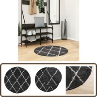 Vidaxl - Shaggy-Teppich pamplona Hochflor Modern Schwarz Creme ø 80 cm - Shaggy-Teppich - Hochflor-Teppich - Wohnzimmerteppich - Schlafzimmersteppich Vidaxl - Shaggy-Teppich pamplona Hochflor Modern Schwarz Creme ø 80 cm - Shaggy-Teppich - Hochflor-Teppich - Wohnzimmerteppich - Schlafzimmersteppich von VIDAXL