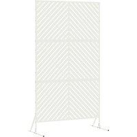 Sichtschutz Weiß 100x50x180 cm aus Stahl Vidaxl von VIDAXL
