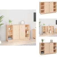 Sideboard 120x35x80 cm Massivholz Kiefer - Kiefernholzmöbel - Massiver Holzschrank - Wohnzimmermöbel - Sideboard Braun - Schreibtisch Sideboard von VIDAXL