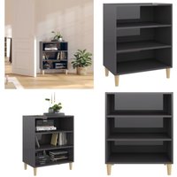 Sideboard Hochglanz-Grau 57x35x70 cm Holzwerkstoff - Schreibtischregal - Wohnzimmerregale - Grau Sideboard - Holzschrank - Bücherregal - Home & Living Sideboard Hochglanz-Grau 57x35x70 cm Holzwerkstoff - Schreibtischregal - Wohnzimmerregale - Grau Sideboard - Holzschrank - Bücherregal - Home & Living von VIDAXL