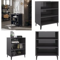 Vidaxl - Sideboard Hochglanz-Grau 57x35x70 cm Holzwerkstoff - Schreibtischregal - Wohnzimmerregale - Grau Sideboard - Holzschrank - Bücherregal Vidaxl - Sideboard Hochglanz-Grau 57x35x70 cm Holzwerkstoff - Schreibtischregal - Wohnzimmerregale - Grau Sideboard - Holzschrank - Bücherregal von VIDAXL