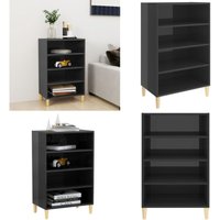 Vidaxl - Sideboard Hochglanz-Grau 57x35x90 cm Holzwerkstoff - Sideboard - Wohnzimmermöbel - Regal - Holzmöbel - Grau Möbel - Home & Living von VIDAXL