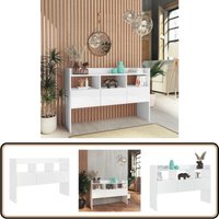 Vidaxl - Sideboard Hochglanz-Weiß 105x30x70 cm Holzwerkstoff - Sideboard - Wohnwand - TV-Schrank - Wohnzimmermöbel - Weißes Möbelstück von VIDAXL