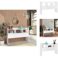 Vidaxl - Sideboard Hochglanz-Weiß 105x30x70 cm Holzwerkstoff - Sideboard - Wohnwand - TV-Schrank - Wohnzimmermöbel - Weißes Möbelstück von VIDAXL
