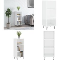 Vidaxl - Sideboard Hochglanz-Weiß 34,5x32,5x90 cm Holzwerkstoff - Schreibtisch - Wohnzimmermöbel - Sideboard - Holz Sideboard - Weißer Schrank - Home von VIDAXL
