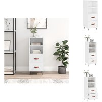 Vidaxl - Sideboard Hochglanz-Weiß 34,5x34x90 cm Holzwerkstoff - Sideboard - Wohnwand - TV-Schrank - Wohnzimmermöbel - Weißer Schrank von VIDAXL