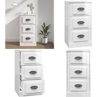 Vidaxl - Sideboard Hochglanz-Weiß 36x35,5x67,5 cm Holzwerkstoff - Sideboard - Wohnwand - Regal - Wohnzimmermöbel - Weißer Sideboard - Home & Living von VIDAXL