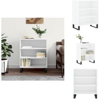 Vidaxl - Sideboard Hochglanz-Weiß 57x35x70 cm Holzwerkstoff - Schreibtisch - Wohnzimmermöbel - Sideboard - Regal - Weißer Schrank von VIDAXL
