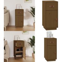 Vidaxl - Sideboard Honigbraun 34x40x75 cm Massivholz Kiefer - Holz Sideboard - Massives Kiefernholz - Sideboard Mit Schubladen - Wohnraum Dekoration von VIDAXL