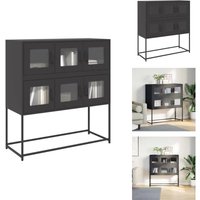 Vidaxl - Sideboard Schwarz 100,5x39x107 cm Kaltgewalzter Stahl - Sideboard - Sideboards - Kommode - Anrichte Vidaxl - Sideboard Schwarz 100,5x39x107 cm Kaltgewalzter Stahl - Sideboard - Sideboards - Kommode - Anrichte von VIDAXL