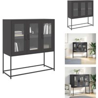 Vidaxl - Sideboard Schwarz 100,5x39x107 cm Kaltgewalzter Stahl - Sideboard - Sideboards - Kommode - Anrichte Vidaxl - Sideboard Schwarz 100,5x39x107 cm Kaltgewalzter Stahl - Sideboard - Sideboards - Kommode - Anrichte von VIDAXL