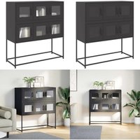 Vidaxl - Sideboard Schwarz 100,5x39x107 cm Kaltgewalzter Stahl von VIDAXL