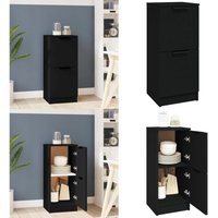 Sideboard Schwarz 30x30x70 cm Holzwerkstoff - Schreibtisch - Regal - Sideboard - Wohnraumgestaltung - Einrichtungstipps - Home & Living von VIDAXL